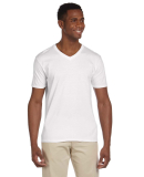 64V00 Gildan Adult Softstyle V-Neck T-Shirt in White