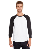 6930 LA T Adult Vintage Baseball T-Shirt in White/black