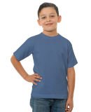 B4100 Bayside Youth Short-Sleeve Cotton Tee in Denim