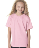 B4100 Bayside Youth Short-Sleeve Cotton Tee in Light pink