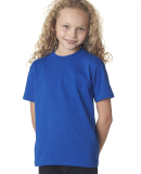 B4100 Bayside Youth Short-Sleeve Cotton Tee in Royal blue