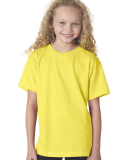 B4100 Bayside Youth Short-Sleeve Cotton Tee in Yellow