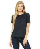 BELLA 6400 Womens Relaxed Jersey Tee in Navy slub