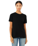 BELLA 6400 Womens Relaxed Jersey Tee in Solid black slub