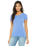 BELLA 8413 Womens Tri-blend T-shirt in Blue triblend