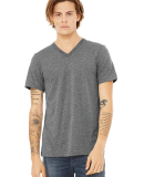 BELLA+CANVAS 3415 Men's Tri-blend V-Neck T-shirt in Grey triblend