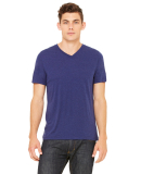 BELLA+CANVAS 3415 Men's Tri-blend V-Neck T-shirt in Navy triblend