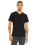BELLA+CANVAS 3415 Men's Tri-blend V-Neck T-shirt in Solid black triblend