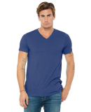 BELLA+CANVAS 3415 Men's Tri-blend V-Neck T-shirt in True royal triblend