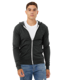 BELLA+CANVAS 3939 Unisex Tri-blend Lightweight Hoo in Charcoal black triblend