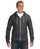 J8872 J-America Adult Tri-Blend Full-Zip Hooded Fl in Black triblend