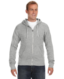 J8872 J-America Adult Tri-Blend Full-Zip Hooded Fl in Grey triblend