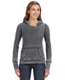 J8912 J-America Ladies' Vintage Zen Hooded Fleece in Dark smoke