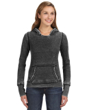 J8912 J-America Ladies' Vintage Zen Hooded Fleece in Twisted black