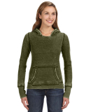 J8912 J-America Ladies' Vintage Zen Hooded Fleece in Twisted olive