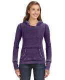 J8912 J-America Ladies' Vintage Zen Hooded Fleece in Twisted plum
