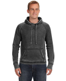J8915 J-America Adult Vintage Zen Hooded Pullover  in Twisted black