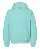 L2296 LA T Youth Fleece Hooded Pullover Sweatshirt in Chill