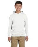 996Y JERZEES® NuBlend™ Youth Hooded Pullover Sw in White