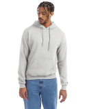 S700 Champion Logo 50/50 Pullover Hoodie in Silver grey