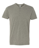 BELLA+CANVAS 3125 Short Sleeve Henley in Grey triblend