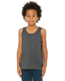BELLA 3480Y Unisex Youth Cotton Tank Top in Dark grey heather