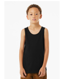 BELLA 3480Y Unisex Youth Cotton Tank Top in Solid black blend
