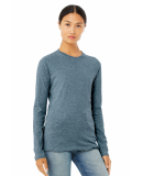 BELLA 6500 Womens Long Sleeve T-shirt in Heather deep teal