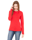 BELLA 6500 Womens Long Sleeve T-shirt in Red