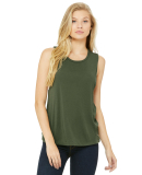 BELLA+CANVAS B8803  Womens Flowy Muscle Tank in Military green
