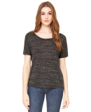 BELLA 8816 Womens Loose T-Shirt in Black marble
