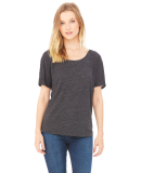 BELLA 8816 Womens Loose T-Shirt in Charcoal black slub