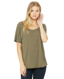 BELLA 8816 Womens Loose T-Shirt in Heather olive