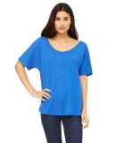 BELLA 8816 Womens Loose T-Shirt in True royal triblend
