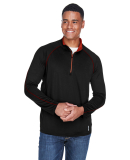 88187 North End Radar Men's Half-Zip Performance L in Black/ classic red