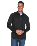 88187 North End Radar Men's Half-Zip Performance L in Black/ true royal