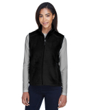 78191 Core 365 Journey  Ladies' Fleece Vest in Black