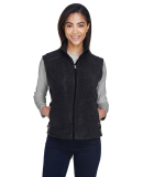 78191 Core 365 Journey Ladies' Fleece Vest in Heather charcoal