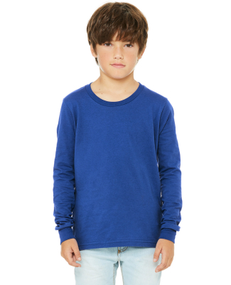 BELLA+CANVAS 3501Y Youth Long-Sleeve T-Shirt in True royal