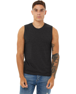 BELLA+CANVAS 3483 Mens Jersey Muscle Tank in Dark grey heather