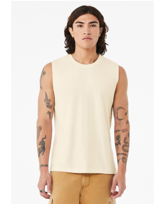BELLA+CANVAS 3483 Mens Jersey Muscle Tank in Natural