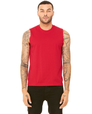 BELLA+CANVAS 3483 Mens Jersey Muscle Tank in Red