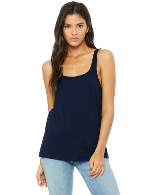 BELLA 6488 Womens Loose Tank Top in Navy