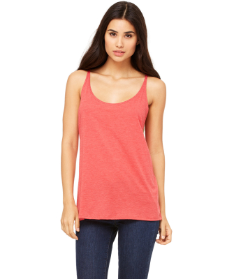 BELLA 8838 Womens Flowy Tank Top in Red triblend