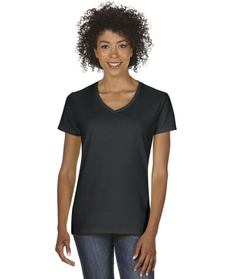 5V00L Gildan Heavy Cotton™ Ladies' V-Neck T-Shir in Black