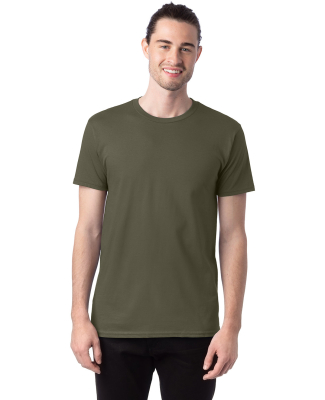 4980 Hanes 4.5 ounce Ring-Spun T-shirt in Fatigue green