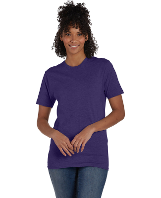 4980 Hanes 4.5 ounce Ring-Spun T-shirt in Grape smash heather