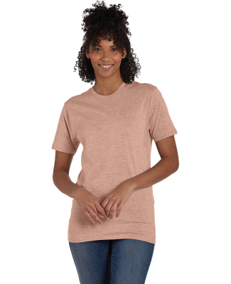 4980 Hanes 4.5 ounce Ring-Spun T-shirt in Marbled cantaloupe