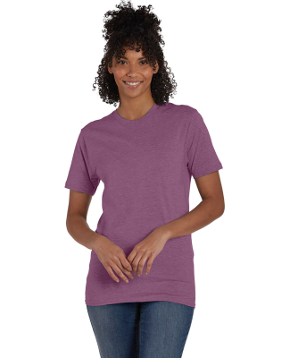 4980 Hanes 4.5 ounce Ring-Spun T-shirt in Purple rain heather