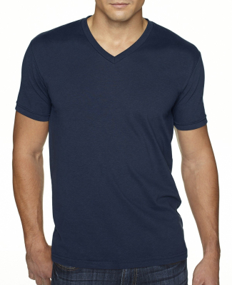 Next Level 6440 Premium Sueded V-Neck T-shirt in Midnight Navy